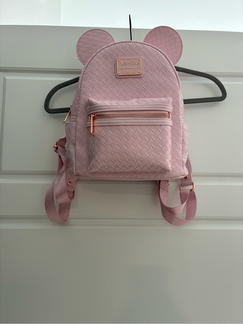 Loungefly Pink Woven Disney Backpack